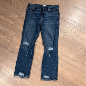 Good American Good Waist straight cropped jeans 14/32